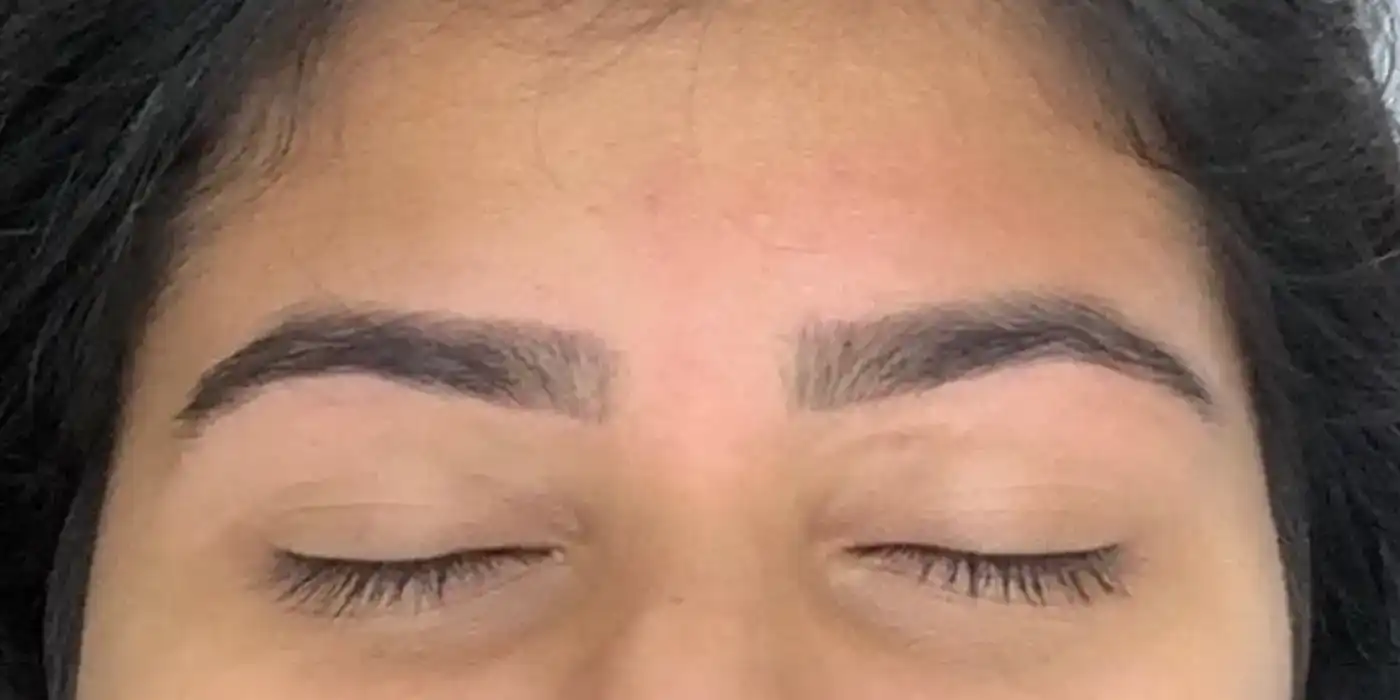 Eyebrow threading after